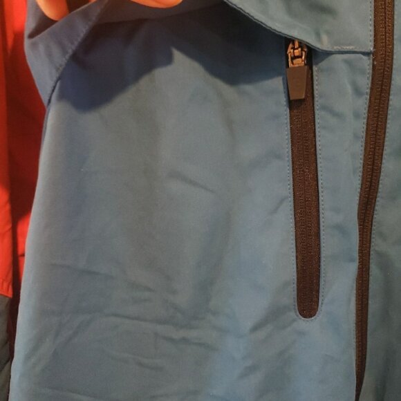 Burton Mens Jacket Dry Ride Hooded Ski Snowboard MED Blue Red Colorblock - Picture 3 of 13